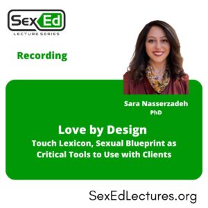 Speaker Card for Love by Design: Touch Lexicon, Sexual Blueprint as Critical Tools to Use with Clients