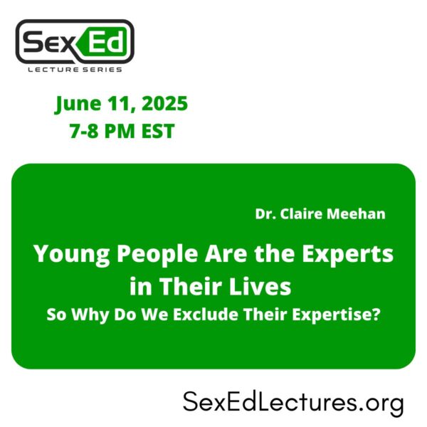 Speaker card for presentation "Young People Are the Experts in Their Lives, So Why Do We Exclude Their Expertise?" by Claire Meehan on June 11, 2025, from 7-8 pm EST