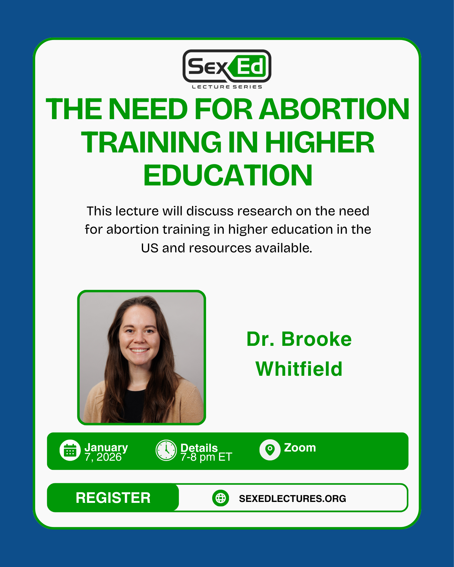 Speaker Card for The Need for Abortion Training in Higher Education