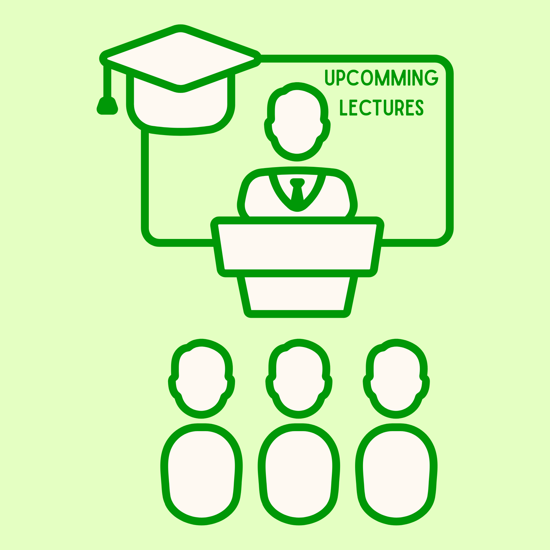 Seats in a lecture hall